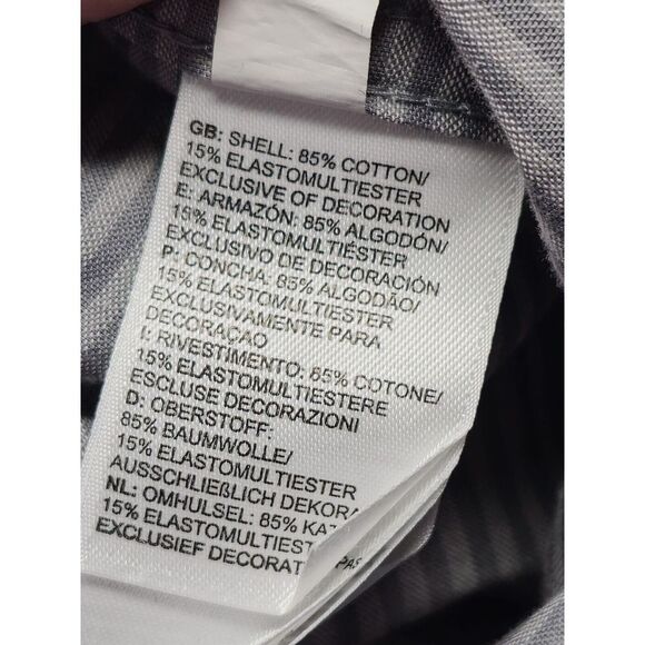 The North Face Gray Striped Button Down Shirt Long Sleeve Men's Sz Large Classic - Picture 6 of 10